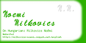 noemi milkovics business card